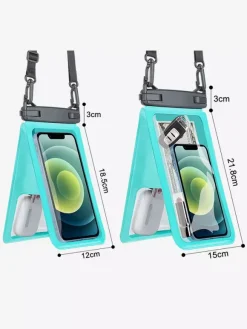 Dual-Compartment Waterproof Phone Pouch IPX8 30m Depth