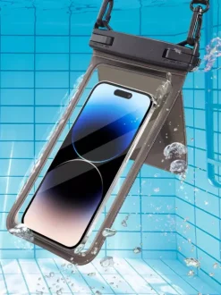 Dual-Compartment Waterproof Phone Pouch IPX8 30m Depth