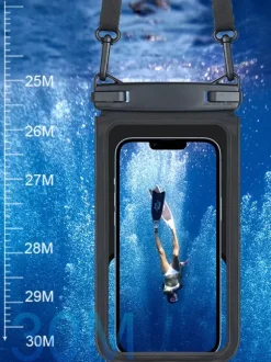 Dual-Compartment Waterproof Phone Pouch IPX8 30m Depth