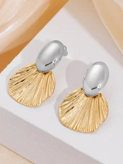 Earrings Gold Adult's Daily Casual Euro-Style Leaf Pattern Jewelry