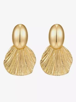 Earrings Gold Adult's Daily Casual Euro-Style Leaf Pattern Jewelry