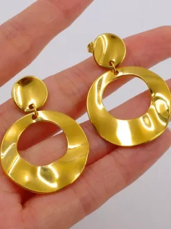 Earrings Gold Adult's Daily Casual Western Style Metallic Geometric Jewelry
