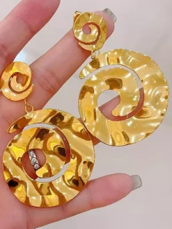 Earrings Gold Adult's Daily Casual Western Style Metallic Geometric Jewelry