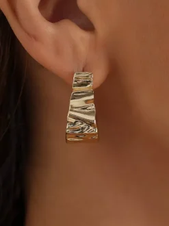 Earrings Gold Metal Teen Daily Casual Euro-Style Metallic Jewelry