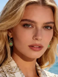 Earrings Green Adult's Daily Casual Euro-Style Jewelry