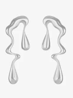 Earrings Liquid Metal Abstract Irregular Modern Avant-Garde Earrings