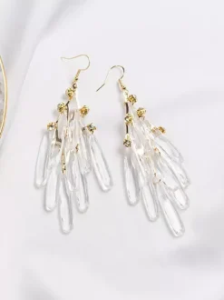 Earrings White Adult's Daily Casual Baroque Style Geometric Irregular Jewelry