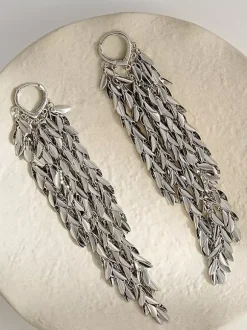 Earrings Gold Adult's Daily Casual Euro-Style Leaf Pattern Geometric Jewelry