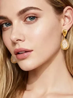 Earrings Light Pink Adult's Daily Casual Euro-Style Geometric Geometric Jewelry