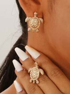 Earrings Lovely Turtle Animal-Shaped Chic Personality Earrings