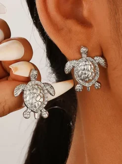 Earrings Lovely Turtle Animal-Shaped Chic Personality Earrings