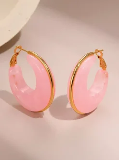 Earrings Pink Adult's Daily Casual Classic Geometric Geometric Jewelry