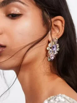 Earrings Statment Rhinstones Stylish Chic Earrings