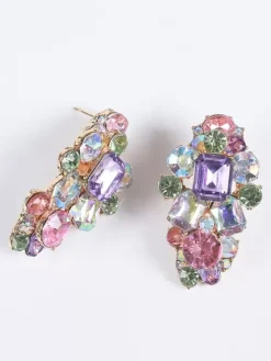 Earrings Statment Rhinstones Stylish Chic Earrings