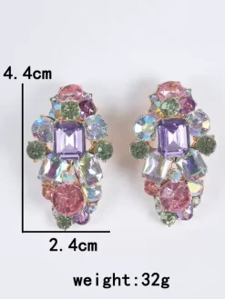 Earrings Statment Rhinstones Stylish Chic Earrings