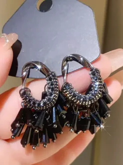 Earrings White Adult's Daily Casual Crystal Jewelry