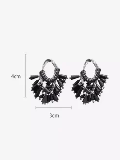 Earrings White Adult's Daily Casual Crystal Jewelry