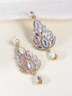 Earrings White Adult's Engagement Baroque Style Geometric Drops Design Jewelry