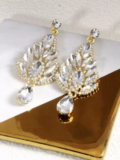 Earrings White Adult's Engagement Baroque Style Geometric Drops Design Jewelry