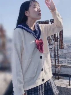 Ecru White Lolita Cardigan Polyester Long Sleeves Spring Lolita Sweater Outwears