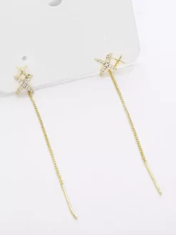Eight-pointed Star Tassel Earrings For Women 2026