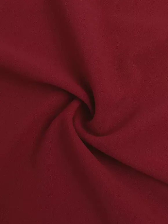 Elegant Burgundy Bodycon Dress For Women - Vintage Corset Waist Long Sleeve Long Dress - Spring Party Gown 2026