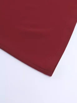 Elegant Burgundy Bodycon Dress For Women - Vintage Corset Waist Long Sleeve Long Dress - Spring Party Gown 2026