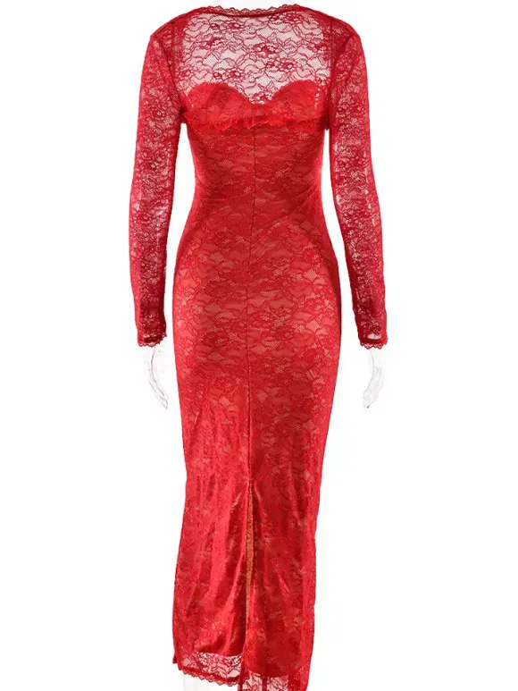 Elegant Black Floral Lace Shrug Maxi Dress Bodycon Evening Gown For Women 2026