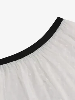 Elegant Heart Tulle Skirt For Women - Fluffy Mesh High Waisted A-Line Long Skirt - Spring Summer Party Wear 2026