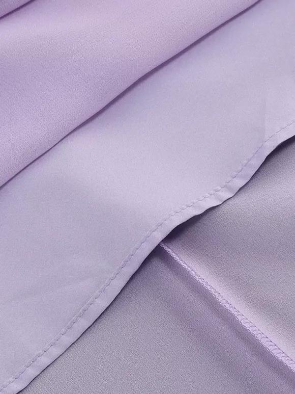Elegant Ruffle V-Neck Chiffon Maxi Dress For Women - Lavender Boho Backless Flowy A-Line Sun Dress - Summer Beach Wedding Guest 2026