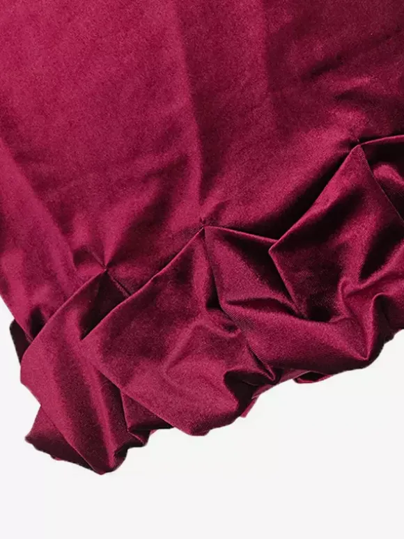 Elegant Velvet Mini Dress With Ruffle Hem Long Sleeve Bodycon Dress For Women 2026