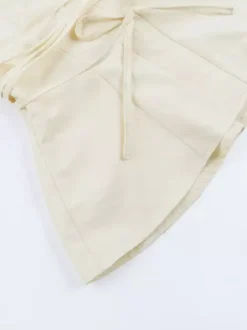 Elegant Women's Slim Peplum Shirt - Vintage Tie Waist Bell Sleeve Blouse - Y2K Chic Spring Date Night Top 2026