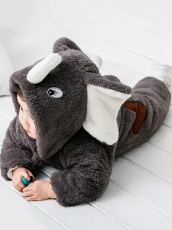 Elephant Kigurumi Pajamas Toddler Grey Onesie Flannel Kids Winter Jumpsuit Carnival onesie pajamas