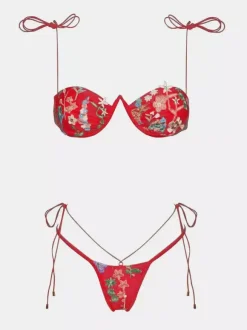 Embroidered String Bikini Sexy Two-piece Swimwear For Summer 2026