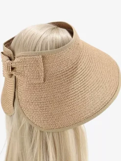 Empty Top Beach Straw Hat Summer Sun Protection Foldable Large Brim Sun Hat 2026