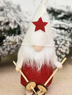 Eric White Christmas Santa Claus Doll Polyester Fiber Christmas Holidays Costumes Props
