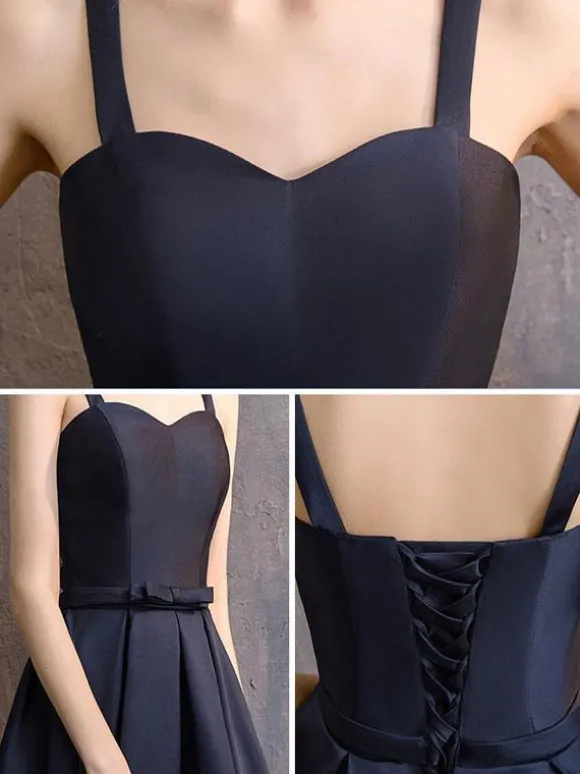 Evening Dress A-Line V-Neck Polyester Floor-Length Formal Party Dresses