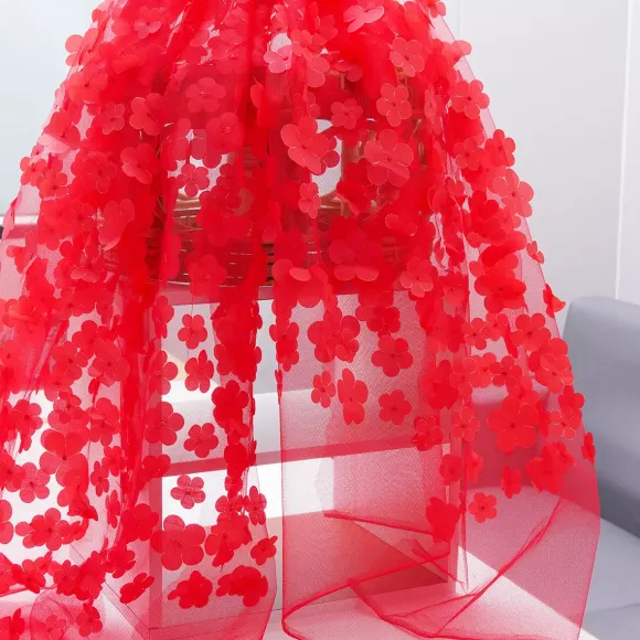 Evening Dress Ball Gown V-Neck Organza Floor-Length Applique Social Party Dresses