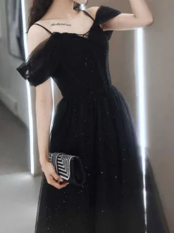 Evening Dress A-Line Strapless Floor-Length Sleeveless Lace-up Lace Social Pageant Dresses
