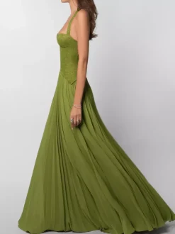 Evening Dress Ball Gown Sweetheart Neck Lace With Train Pleated Formal Party Dresses