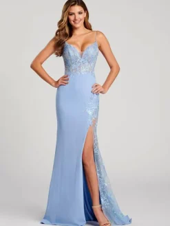 Evening Dress 2026 Ball Gown V-Neck Backless Floor-Length Applique Light Sky Blue Formal Dresses Wedding Guest Dresses Free Customization