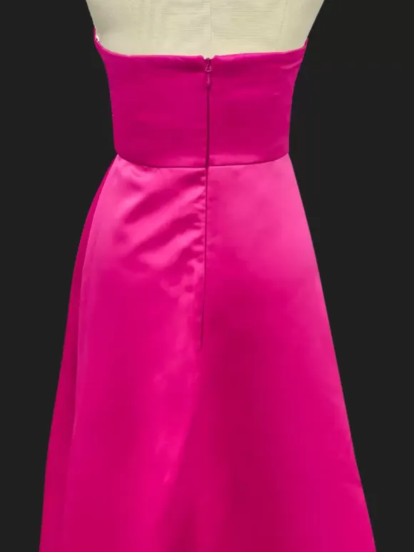 Evening Dress Sheath Bateau Neck Elastic Woven Satin With Train Split Front Formal Party Dresses