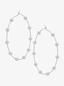 Exaggerated Pearl Hoop Earrings For Women 2026