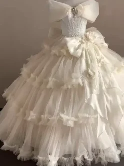 Fairy Lolita Dresses Champage Front Bow Off The Shoulder Tea Party Lolita Dress
