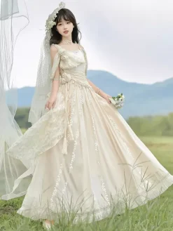 Fairy Lolita Dresses White Flower Lolita Tea Party Prom Dress