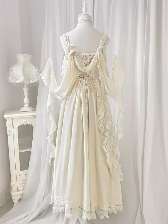 Fairy Lolita Dresses White Flower Lolita Tea Party Prom Dress