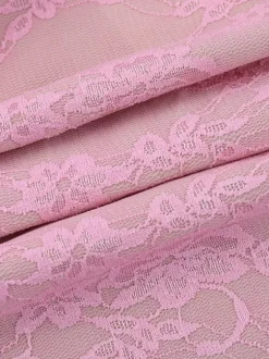 Fairycore Lace Bodycon Mini Dress For Women - Pink Bell Sleeve Slim Fit - Spring Romantic Date Night 2026