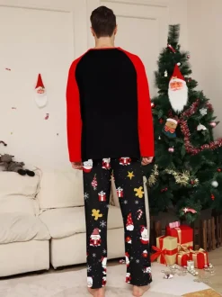 Family Matching Christmas Pajamas Santa Claus Print Sleepwear For Women 2026