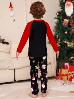 Family Matching Christmas Pajamas Santa Claus Print Sleepwear For Women 2026