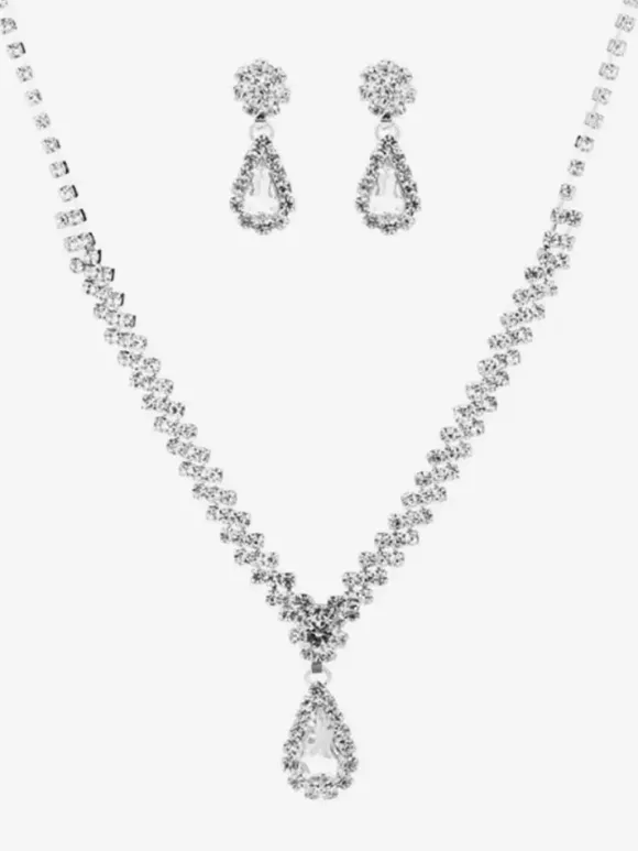 Fashion Wedding Jewelry Set Chic Metal Cubic Zirconia